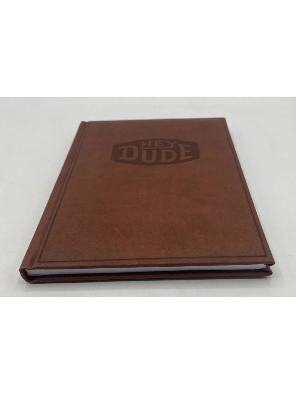 Hey Dude Castelli Leatherette Journal Notebook Lined Pages Made Italy Brown